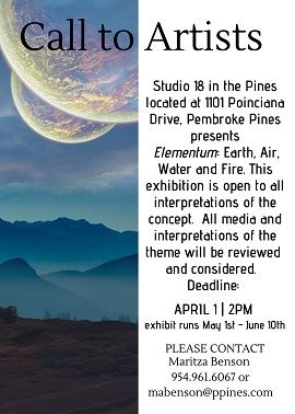 Elementum Call to Artist web