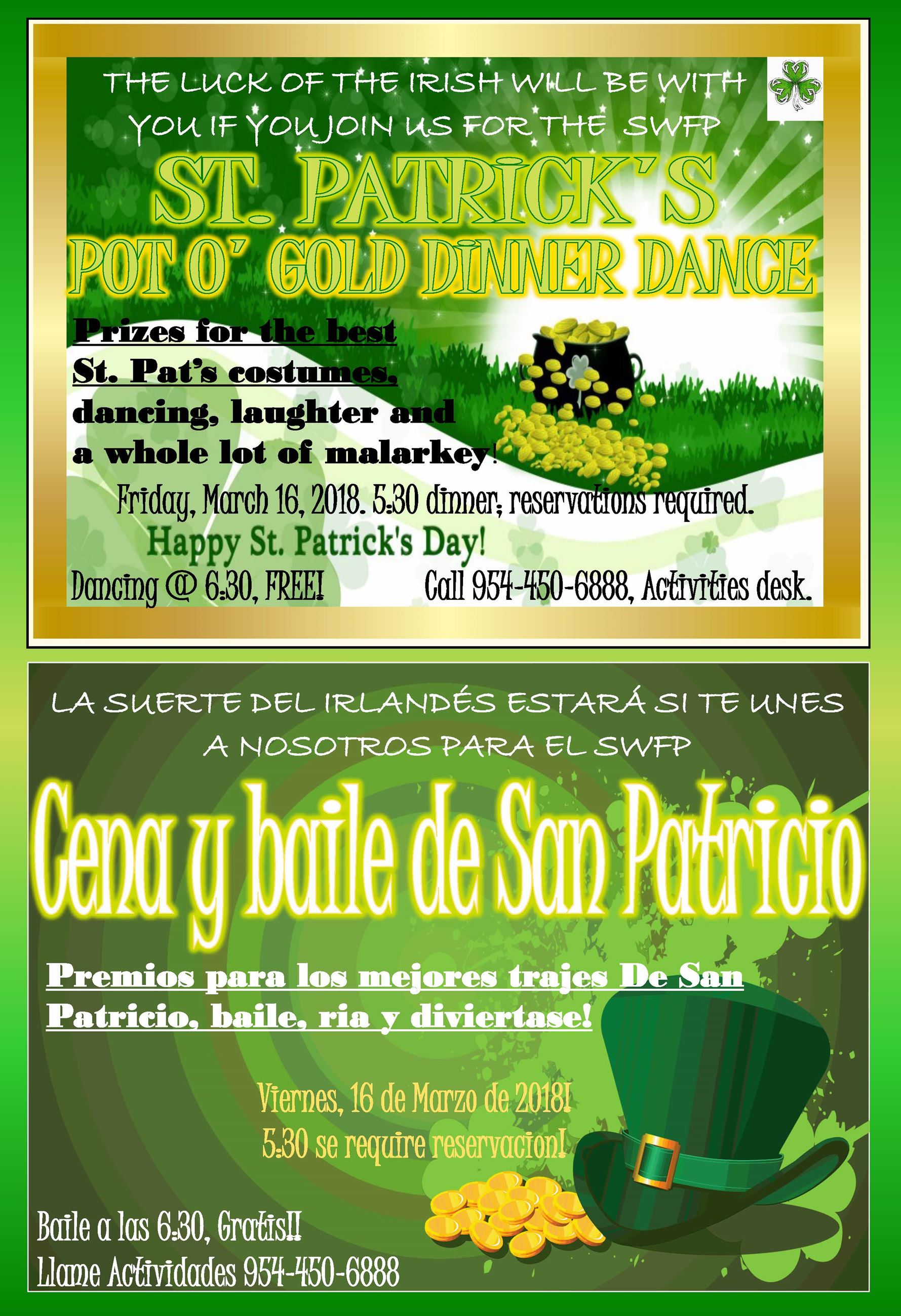 St Patrick DINNER DANCE Party POSTER 