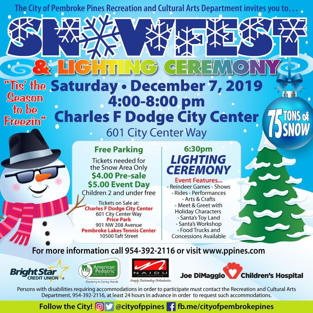 Snowfest-2019 Poster with details of event